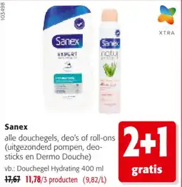 Colruyt Sanex douchegel hydrating aanbieding
