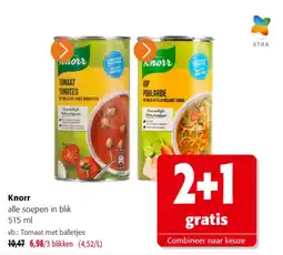 Colruyt Knorr Tomaat met balletjes aanbieding