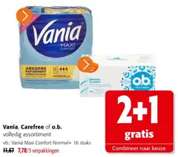Colruyt Vania, Carefree of o.b. aanbieding