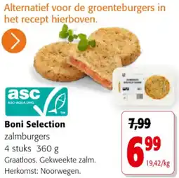 Colruyt Boni Selection zalmburgers aanbieding