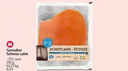 Delhaize Gerookte Schotse zalm aanbieding