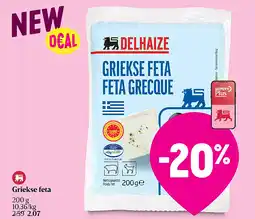 Delhaize Griekse feta aanbieding