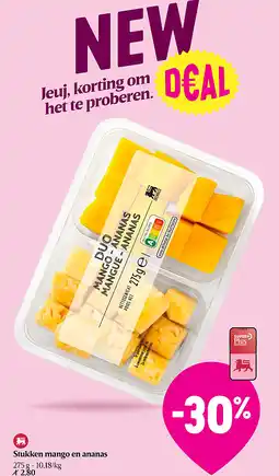 Delhaize Stukken mango en ananas aanbieding