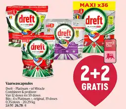 Delhaize Vaatwascapsules aanbieding