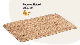 Kwantum Placemat naturel aanbieding