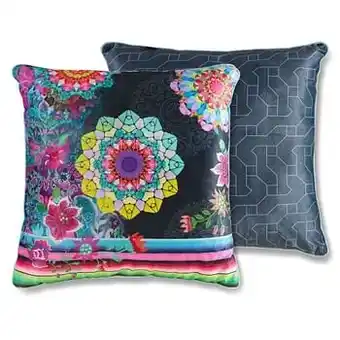 Leen Bakker Hip sierkussen Tamaki - antraciet - 48x48 cm - Leen Bakker aanbieding