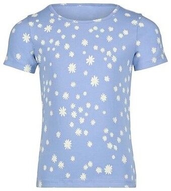 HEMA HEMA Kinder T-shirt Bloemen Blauw (blauw) aanbieding