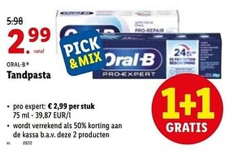 Lidl Tandpasta pro expert aanbieding