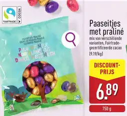 ALDI Paaseitjes met praliné aanbieding