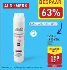 ALDI lacura deodorant aanbieding