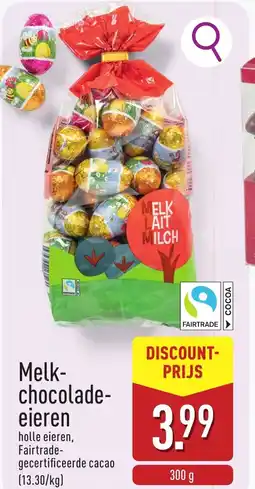 ALDI Melk- chocolade- eieren aanbieding