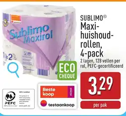 ALDI Sublimo maxi- huishoud- rollen, 4-pack aanbieding