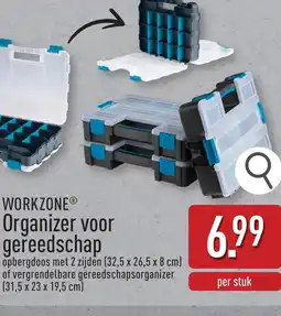 ALDI Workzone organizer voor gereedschap aanbieding