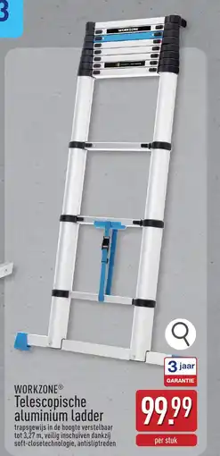 ALDI Workzone telescopische aluminium ladder aanbieding