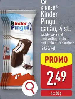 ALDI Kinder kinder pingui cacao, 4 st. aanbieding