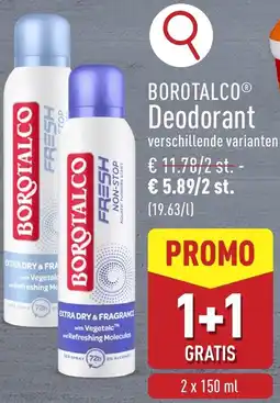 ALDI Borotalco deodorant aanbieding