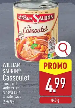 ALDI William saurin cassoulet aanbieding