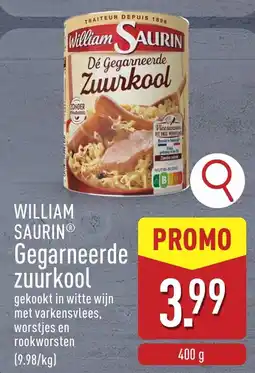 ALDI William saurin gegarneerde zuurkool aanbieding