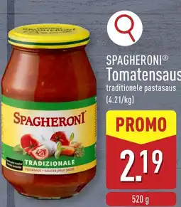 ALDI Spagheroni tomatensaus aanbieding