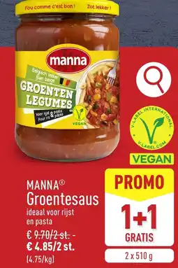 ALDI Manna groentesaus aanbieding