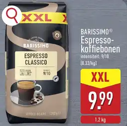 ALDI BARISSIMO Espresso- koffiebonen aanbieding
