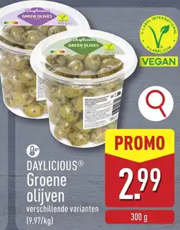 ALDI Daylicious groene olijven aanbieding