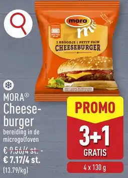 ALDI Mora cheese- burger aanbieding