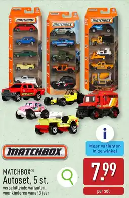 ALDI Matchbox autoset, 5 st. aanbieding