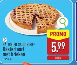 ALDI Pâtissier gaulthierⓡ rastertaart met krieken aanbieding