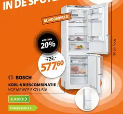 Expert Bosch Koel Vriescombinatie aanbieding