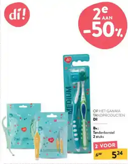 Di Op het Gamma Tandproducten Di aanbieding