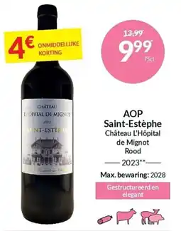 Intermarché AOP Saint Estèphe aanbieding