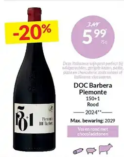 Intermarché DOC Barbera Piemonte aanbieding