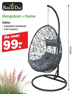 Van Cranenbroek Bois le Duc Hangstoel + frame Udine aanbieding