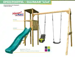 Hubo Speeltoestel + glijbaan lila aanbieding