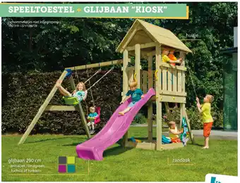 Speeltoestel + glijbaan kiosk