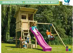 Hubo Speeltoestel + glijbaan beach hut aanbieding