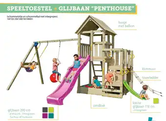 Speeltoestel + glijbaan penthouse