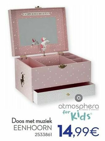 Cora Doos met muziek eenhoorn aanbieding