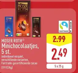 ALDI Moser roth minichocolaatjes, 5 st. aanbieding