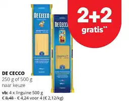 Spar DE CECCO linguine 500 g aanbieding