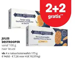 Spar JULES DESTROOPER natuurboterwafels 175 g aanbieding