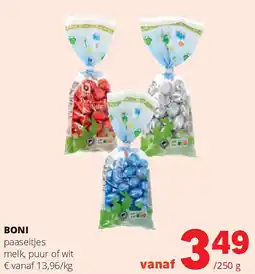 Spar BONI paaseitjes melk, puur of wit aanbieding