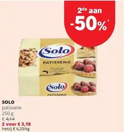 Spar SOLO patisserie 250 g aanbieding