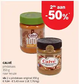 Spar CALVÉ pindakaas original 350 g aanbieding