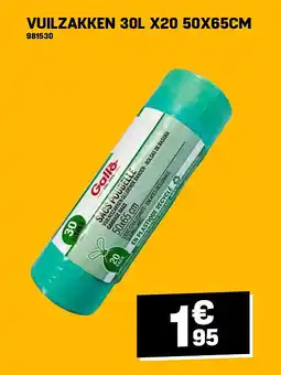Electro Depot VUILZAKKEN 30L X20 50X65CM aanbieding