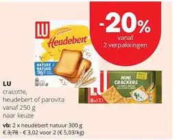 Spar LU heudebert natuur 300 g aanbieding