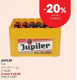 Spar JUPILER bak 24 x 25 cl + lg aanbieding