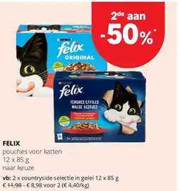 Spar FELIX countryside selectie in gelei 12 x 85 g aanbieding