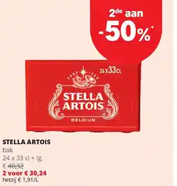 Spar STELLA ARTOIS bak 24 x 33 cl + lg aanbieding